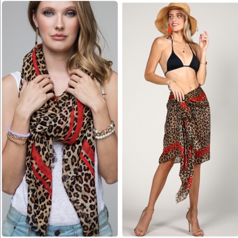 💕🌸Ruggine Leopard Scarf🌸💕 - Picture 3 of 6
